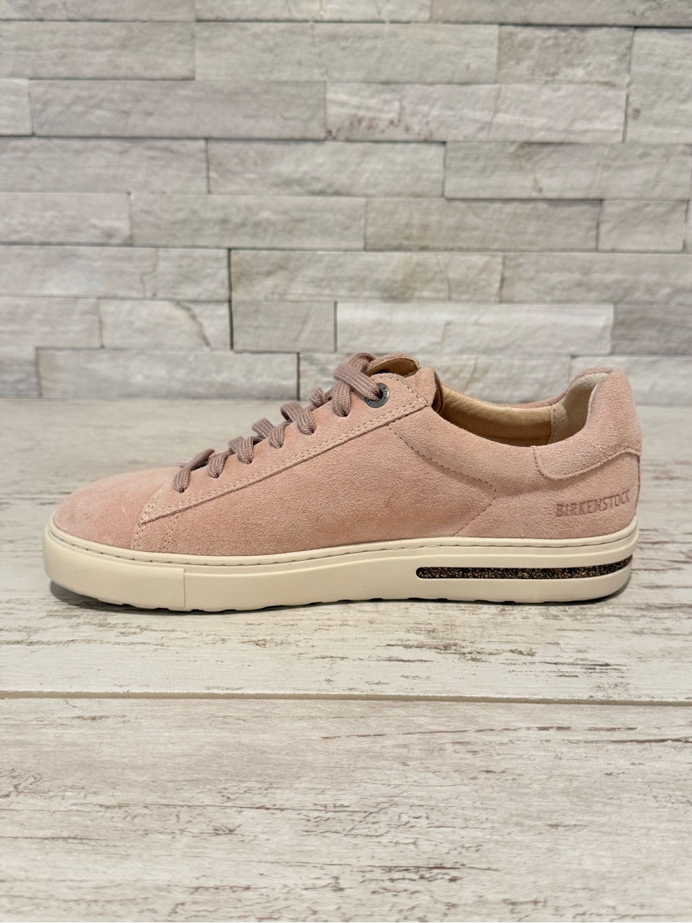 Birkenstock Bend Women’s Light Pink Suede Lace Up Comfort Sneakers New - Picture 9 of 13